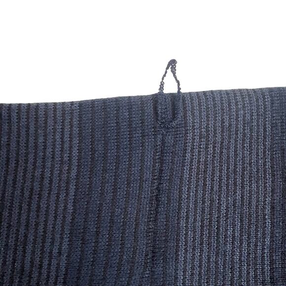 Jos J Oliver Mens XL Sweater Blue Made in Italy Merino Wool blend striped FLAW - Picture 10 of 16